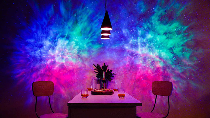 Sky Lite 2.0 - RGB LED Laser Star Projector, Galaxy Lighting, Nebula Lamp (Blue Stars, Smart App)