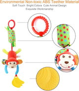 Baby Toys Infant Sensory Games Car Seats Stroller Crib Activities Montessori Learning Education Travel Essential Birthday Gifts for Newborns Toddlers Boys Girls Ages 3+ Months, Pack of 4