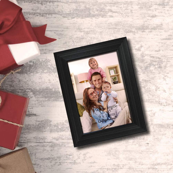 12 Pack 3.5X5 Picture Frame Black, Multiple 3.5 X 5 Photo Frames Bulk for Tabletop Display or Wall Hanging
