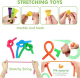 25 Combinations Fidget Toy,Autism Special Needs Stress Reliever Silicone Stress Reliever Toy,Squeeze Toy (Purple Blue)…… (Purple Blue)