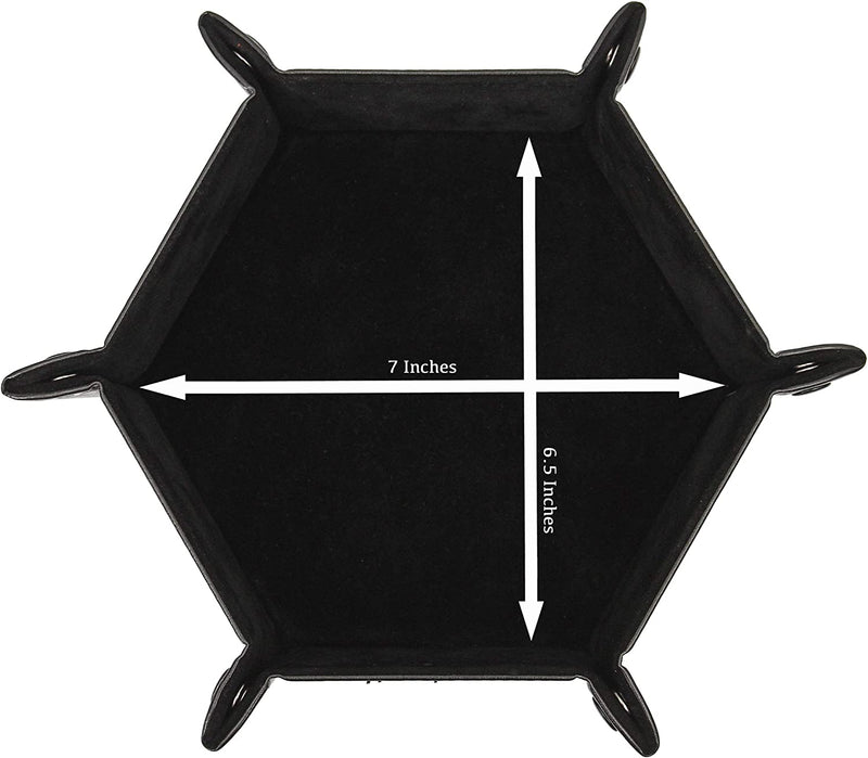 Dice Tray Portable Folding Dice Rolling Tray for Use as DND Dice Tray D&D Dice Tray or Dice Game 6.5 Inch Quiets Rolling Metal Dice - Stronger Snaps Hold Tighter than Other Dice Trays