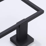 Bathroom Towel Ring SUS 304 Stainless Steel Shower Towel Hanger Holder Modern Square Style Wall Mount Matte Black Finish, A2480-BK