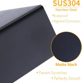 Bathroom Towel Ring SUS 304 Stainless Steel Shower Towel Hanger Holder Modern Square Style Wall Mount Matte Black Finish, A2480-BK