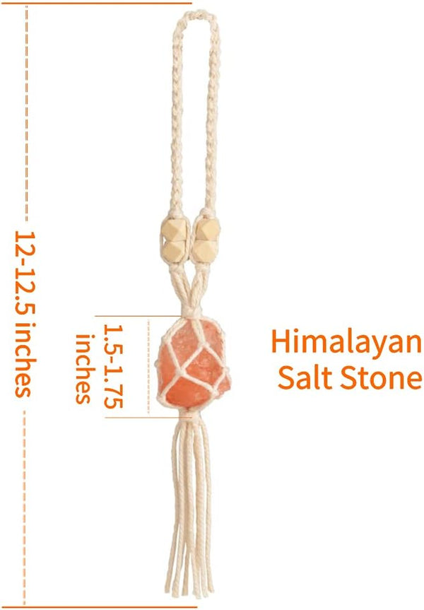 Car Ornament Car Decor Natural Himalayan Salt Stone Crystal Healing Crystals Hanging Ornament Home Indoor Decoration Ornaments for Christmas Party Decor