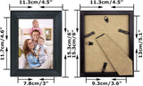 12 Pack 3.5X5 Picture Frame Black, Multiple 3.5 X 5 Photo Frames Bulk for Tabletop Display or Wall Hanging