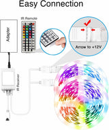 100Ft Led Strip Lights for Bedroom, Color Changing Led Light Strips Kit with 24 Keys IR Remote and Smart App Control, RGB Music Sync Lighting for Room, Home Decor