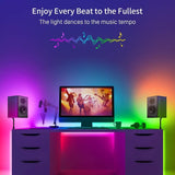 RGBIC LED Strip Lights, 16.4Ft Color Changing LED Lights with App Control, 64 Scene Modes, Music Mode, Light Strip with Black Tape for Bedroom, Kitchen, Living Room, Party, Home Decor