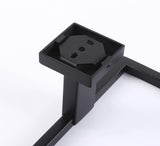 Bathroom Towel Ring SUS 304 Stainless Steel Shower Towel Hanger Holder Modern Square Style Wall Mount Matte Black Finish, A2480-BK
