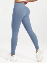 Solid Color Back Waist Pocket High Waist Fitness Yoga Legging soft Women Sport Pant Tight Butter Athletic Gym Ankle-Length Pants