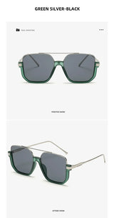 Trendy Polygonal Punk Sunglasses Oversized Goggle Advanced Sense One Piece Large Frame Sun Glasses New Steampunk Eyewear UV400