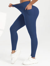 Solid Color Back Waist Pocket High Waist Fitness Yoga Legging soft Women Sport Pant Tight Butter Athletic Gym Ankle-Length Pants