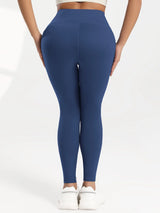 Solid Color Back Waist Pocket High Waist Fitness Yoga Legging soft Women Sport Pant Tight Butter Athletic Gym Ankle-Length Pants