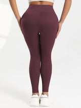 Solid Color Back Waist Pocket High Waist Fitness Yoga Legging soft Women Sport Pant Tight Butter Athletic Gym Ankle-Length Pants