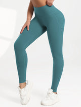 Solid Color Back Waist Pocket High Waist Fitness Yoga Legging soft Women Sport Pant Tight Butter Athletic Gym Ankle-Length Pants