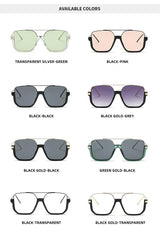 Trendy Polygonal Punk Sunglasses Oversized Goggle Advanced Sense One Piece Large Frame Sun Glasses New Steampunk Eyewear UV400