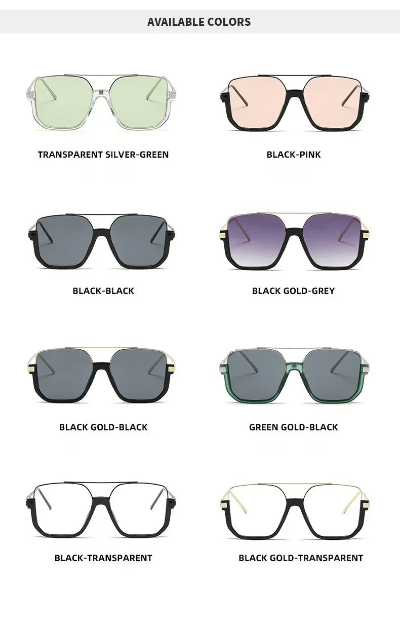 Trendy Polygonal Punk Sunglasses Oversized Goggle Advanced Sense One Piece Large Frame Sun Glasses New Steampunk Eyewear UV400