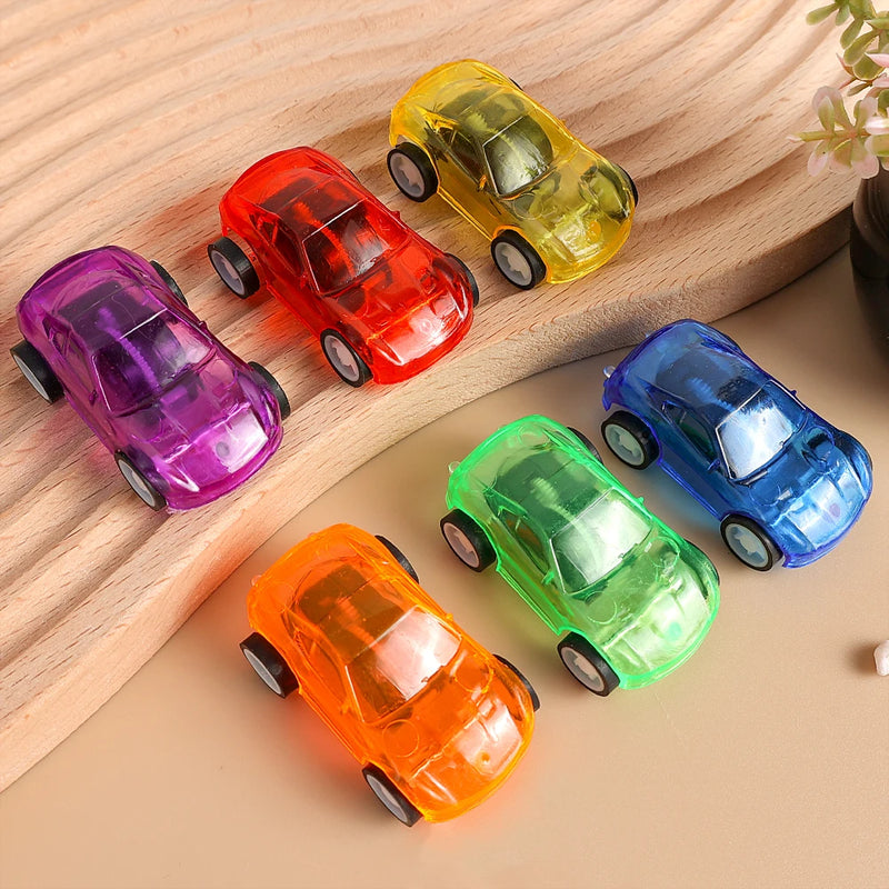 10/1Pcs Pull Back Racer Mini Car Toys Kids Birthday Party Favor Supplies Mini Car Gifts Plastic Vehicle Set Fast Racing Car Toys
