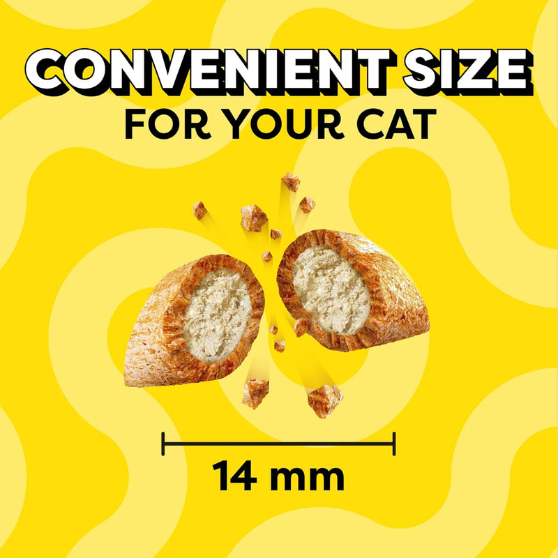 Jumbo Stuff Crunchy and Soft Cat Treats, Savory Salmon Flavor, 5.3 Oz. Pouch (Pack of 10)