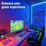 100Ft Led Strip Lights for Bedroom, Color Changing Led Light Strips Kit with 24 Keys IR Remote and Smart App Control, RGB Music Sync Lighting for Room, Home Decor
