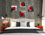 Red Rose Bedroom Wall Decor Black and White Wall Art Modern Flowers Pictures for Couples Bedroom Wall Decor Romantic Paintings for Wall Decorations Red Canvas Kitchen Decor and Accessories