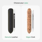 Clear Glass Cuticle Stick in Leather Sleeve - Ethically Made in Czech Republic - Cuticle Pusher & Remover, Callous & Dry Skin Fingertip File, Nail Shaper