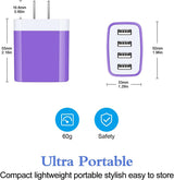 Wall Charger Block,  4-Multi Port USB Wall Charger Plug 4.8A Power Adapter Charging Block Cube Charger Box for Iphone 15 14 13 Pro Max 12 11 XS X 8 Plus, Ipad, Samsung Galaxy, LG, Moto, Android